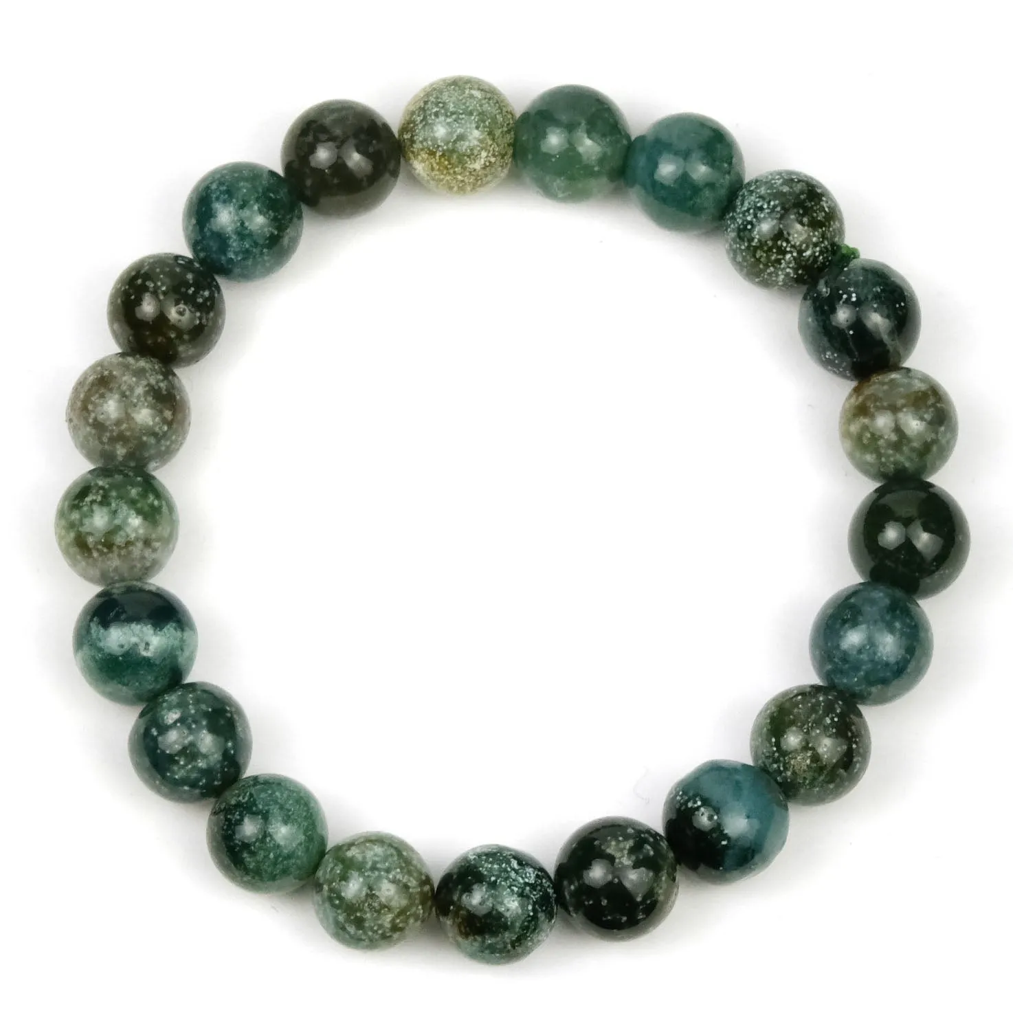 Starry Sky Madagascar Agate Stretch Bracelet 9-10mm