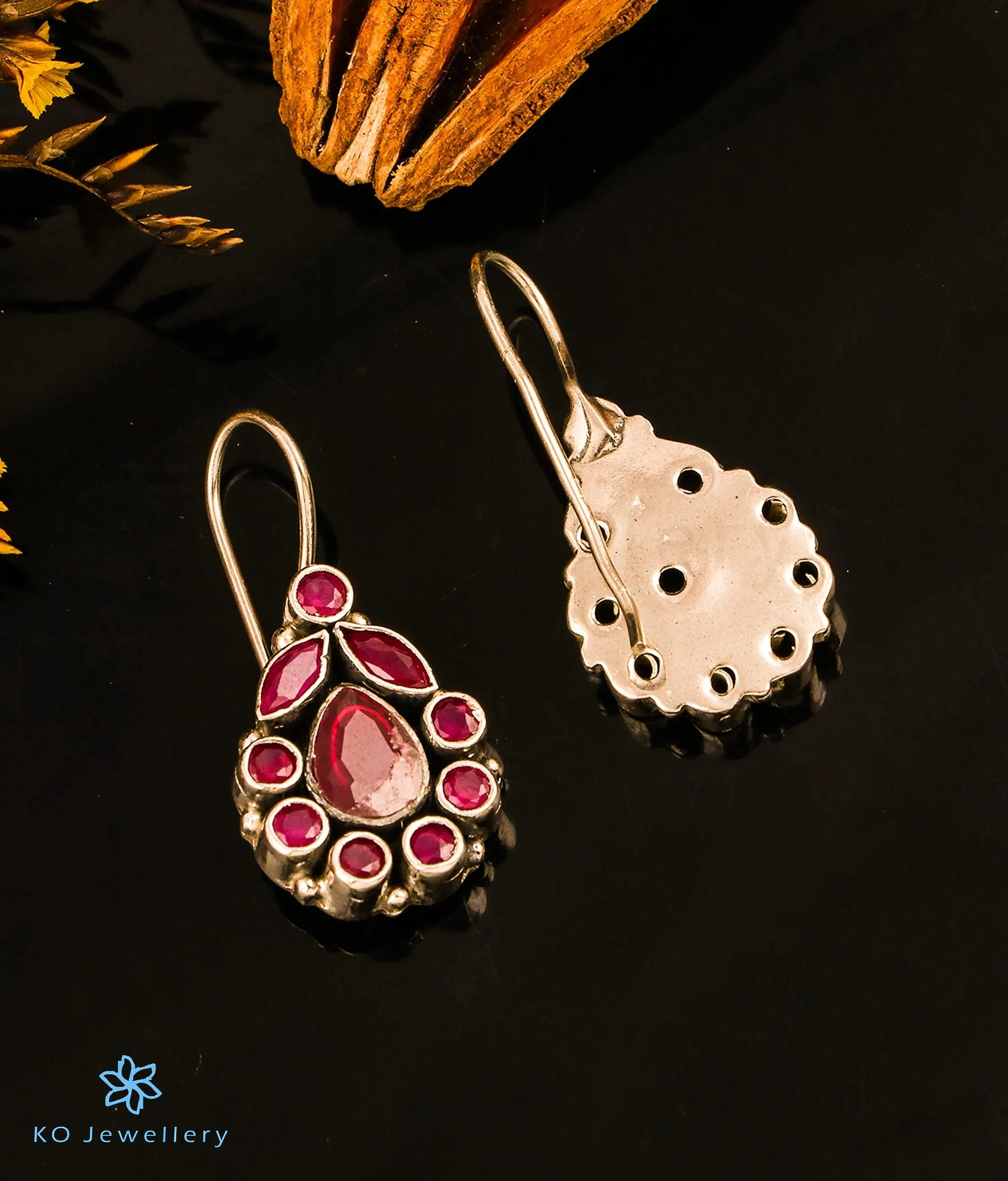 The Pratya Silver Gemstone Earrings