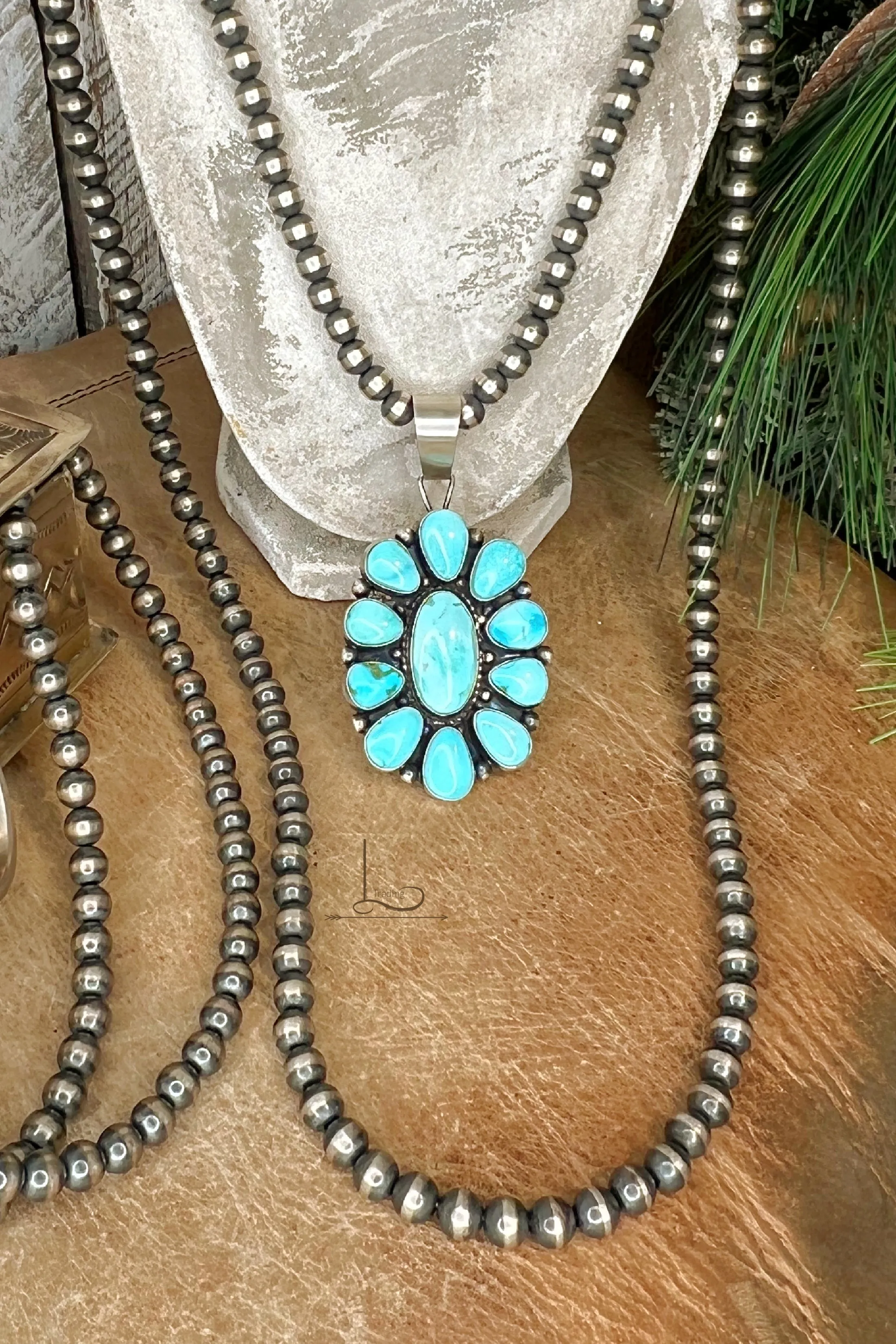 The Sonoran Mountain Grande Turquoise Pendant