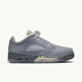 WOMENS AIR JORDAN 5 RETRO LOW INDIGO HAZE FIRE RED METALLIC SILVER