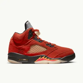 WOMENS AIR JORDAN 5 RETRO MARTIAN SUNRISE BLACK FIRE RED MUSLIN