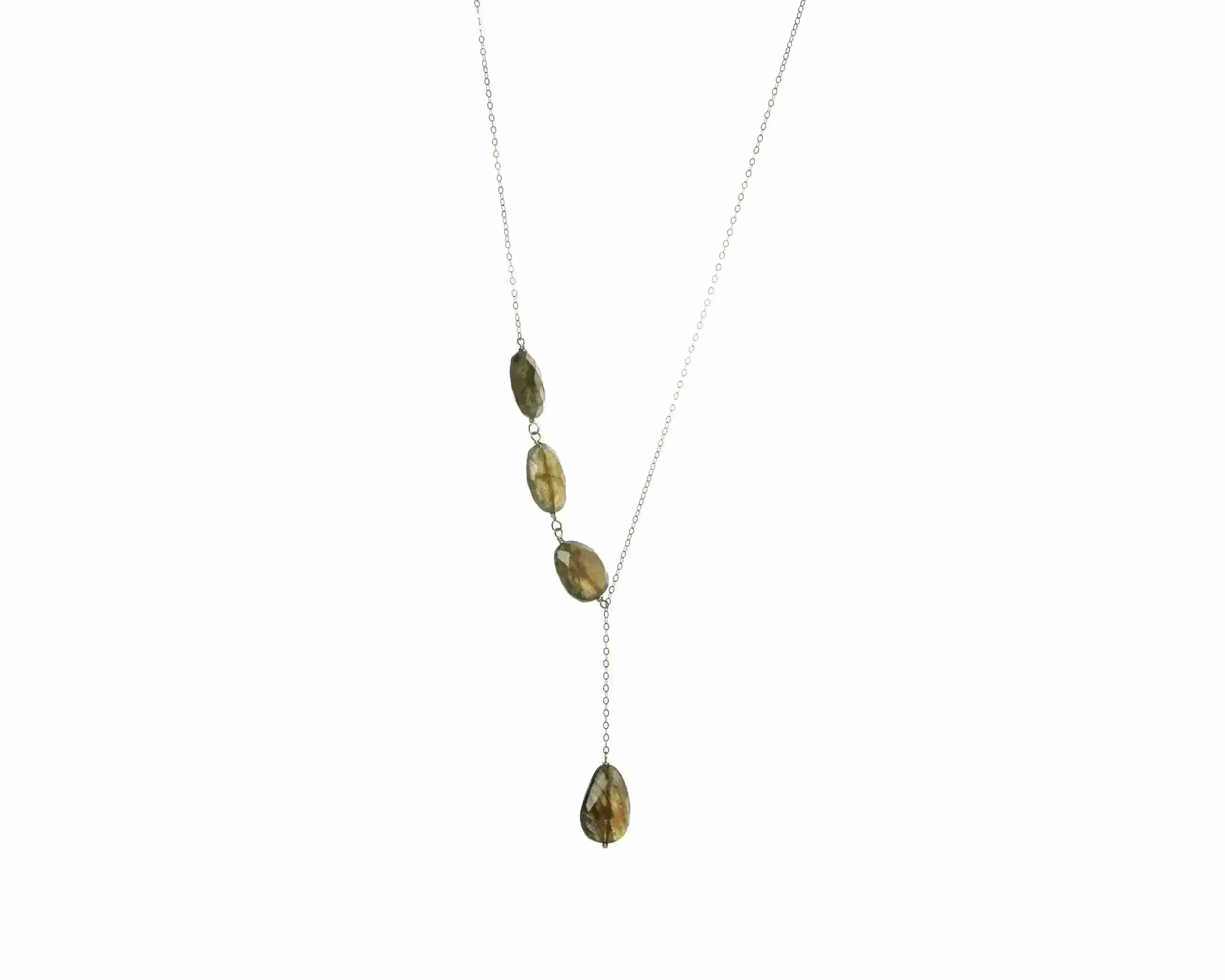 Y Not 14 K Gold Fill Necklace Labrdorite